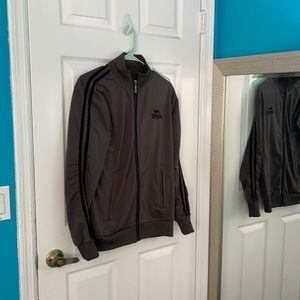 Size XS Men’s Lonsdale jacket. Gray with black
